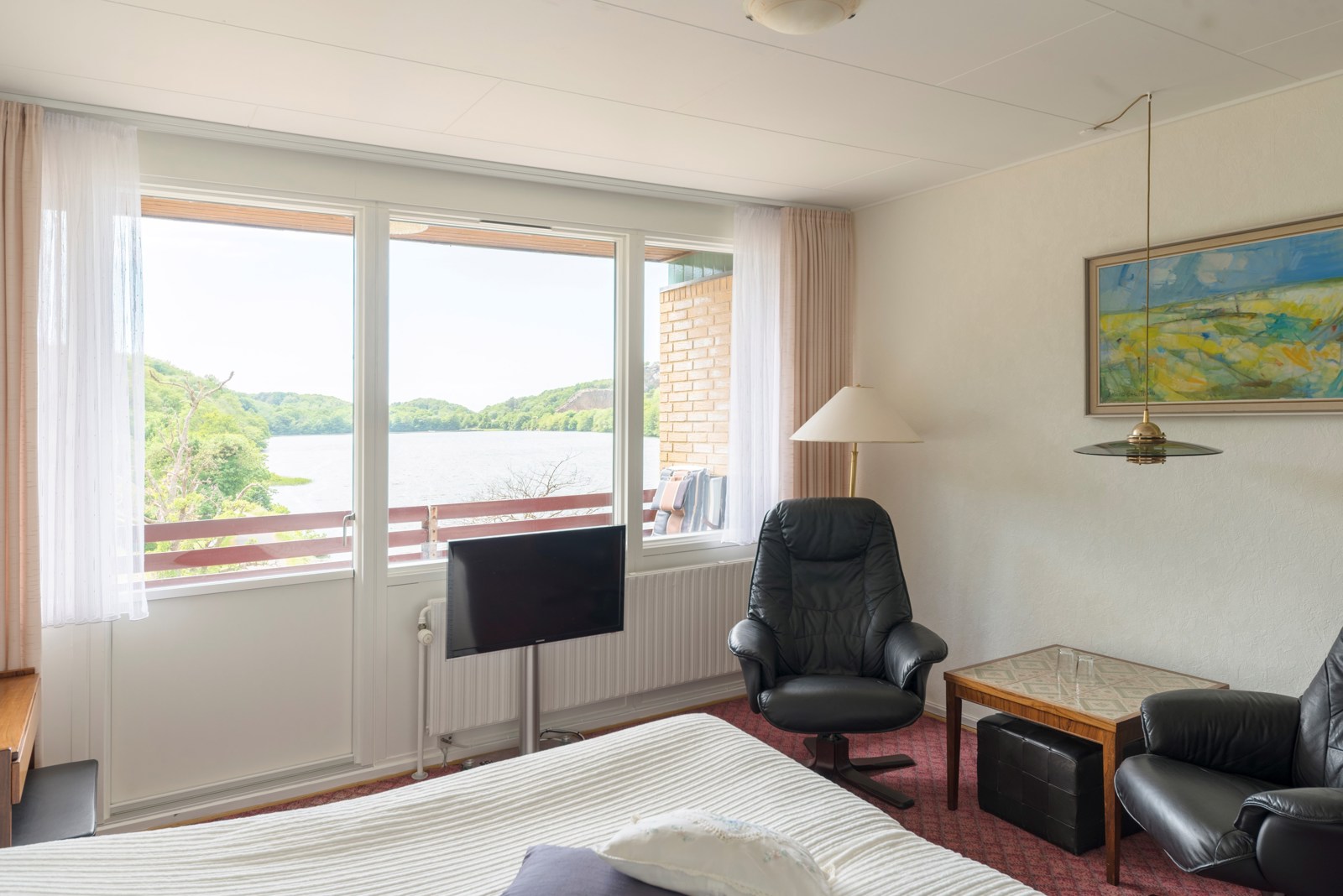 Dobbeltværelse med balkon og søudsigt Hotel Hammersø · Voksenhotel
